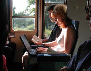 Sitting On Train